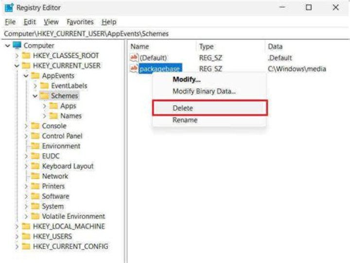 How do I delete registry keys?