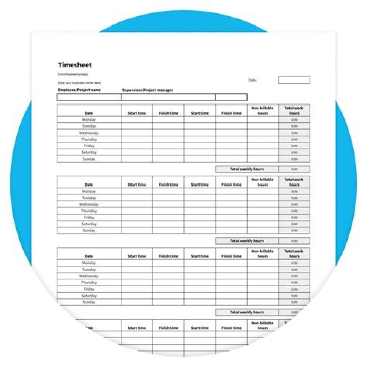 How do you fill out a timesheet?