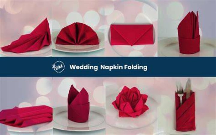How do you fold a napkin for a wedding?