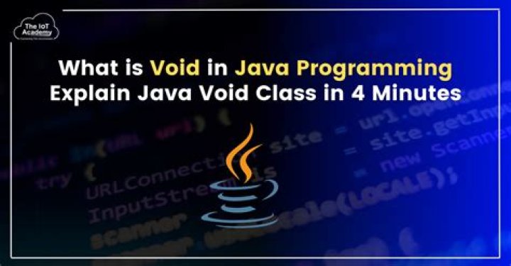 What does void do in Java?