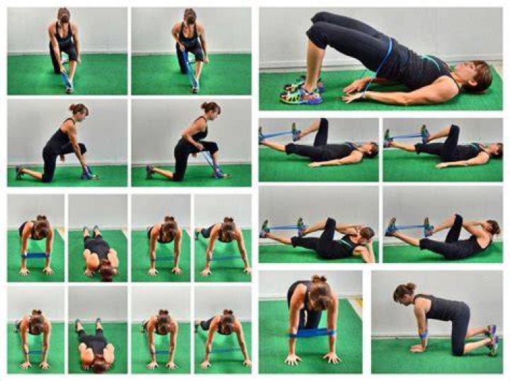 What exercises use resistance bands?