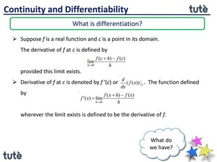 What function is differentiable?