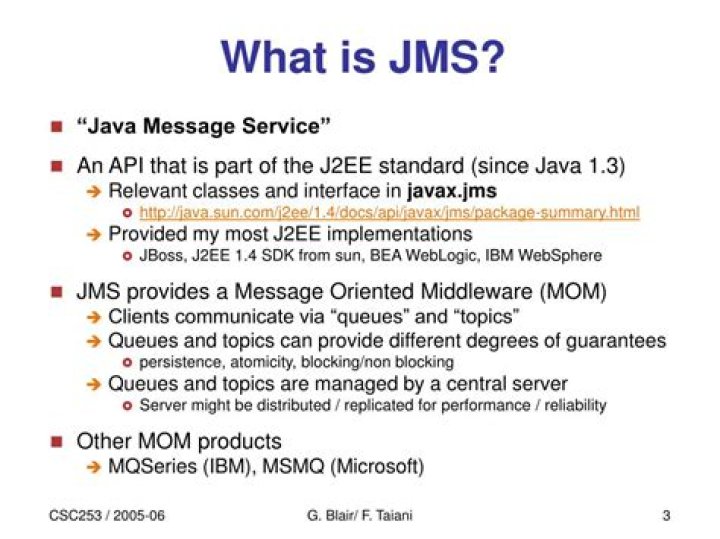 What is JMS in Java?