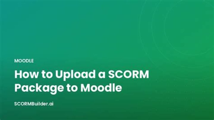 What is scorm package in Moodle?