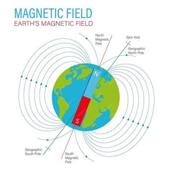 Where is the magnetic pole?
