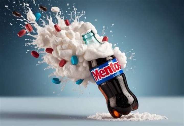 Why does Pepsi react with Mentos?